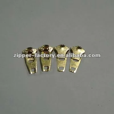 Wholesale YG brass spring lock sliders zipper puller zipper head custom jeans zipper slider
