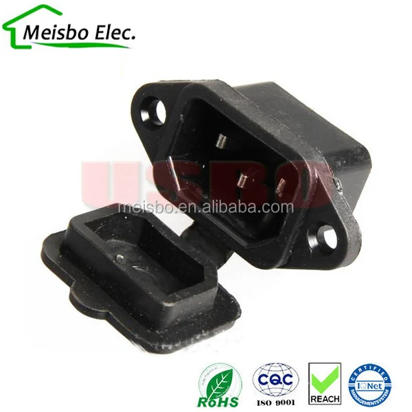 Водонепроницаемая панельная розетка 250 в 10 А IEC320 C14 3p с заземлением, входная розетка переменного тока с крышкой