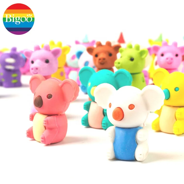 Мини 3d Животные с ассортиментом стираний набор для школы и рекламный подарок