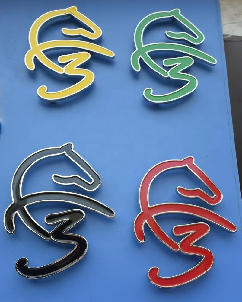 
Hot wholesale UAE various color F3 logo !!!2018 new design auto metal car badge emblem with crew in stock 