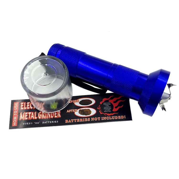 
FC-HG-04 Custom Aluminum alloy herb weed electric grinder metal flashlight style grinder 