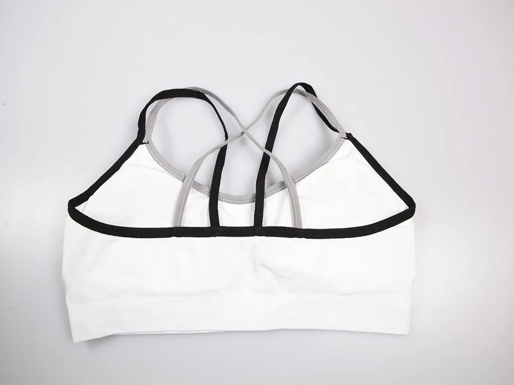 
Fashion Young Girls Sexy Style Comfortable Seamless Bralette multi-strap sports bra with removable pads 