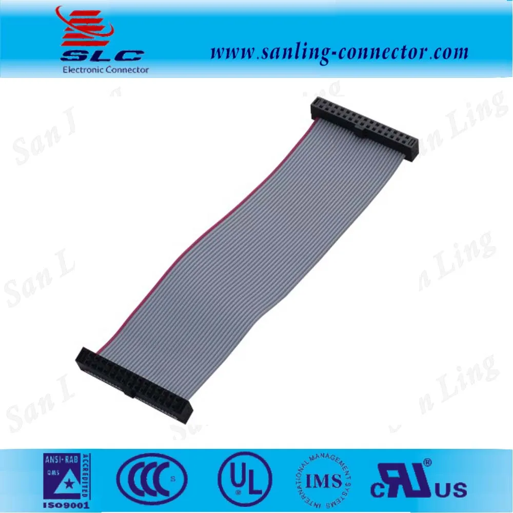 5 pin 10 pin 12 pin 20 pin ul 2651 28AWG плоский кабель с 2.54 мм разъем idc и шаг 1.27 мм плоский кабель