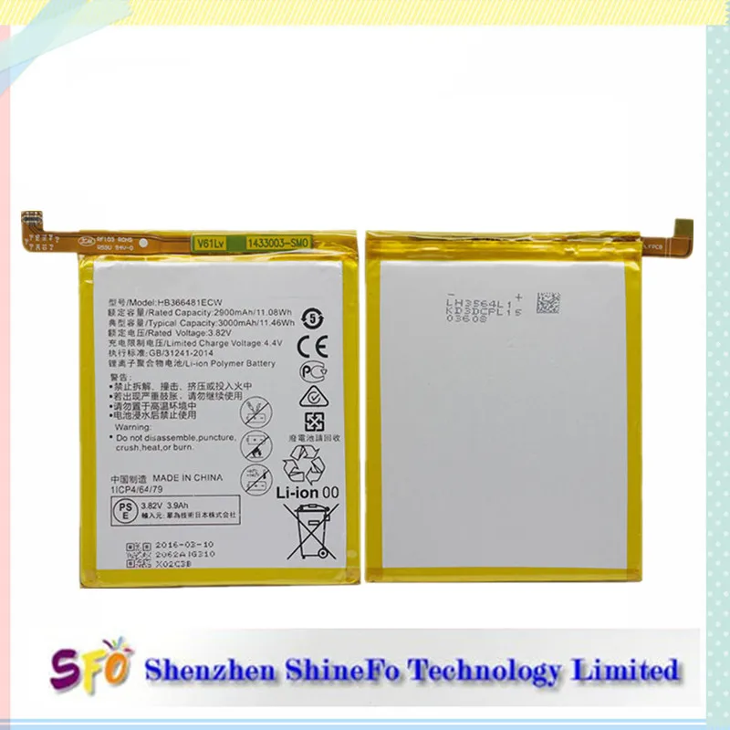 
High Quality 2900mAh Phone Battery HB366481ECW for Huawei P9 G9 G9 Lite Honor 8 5C battery 