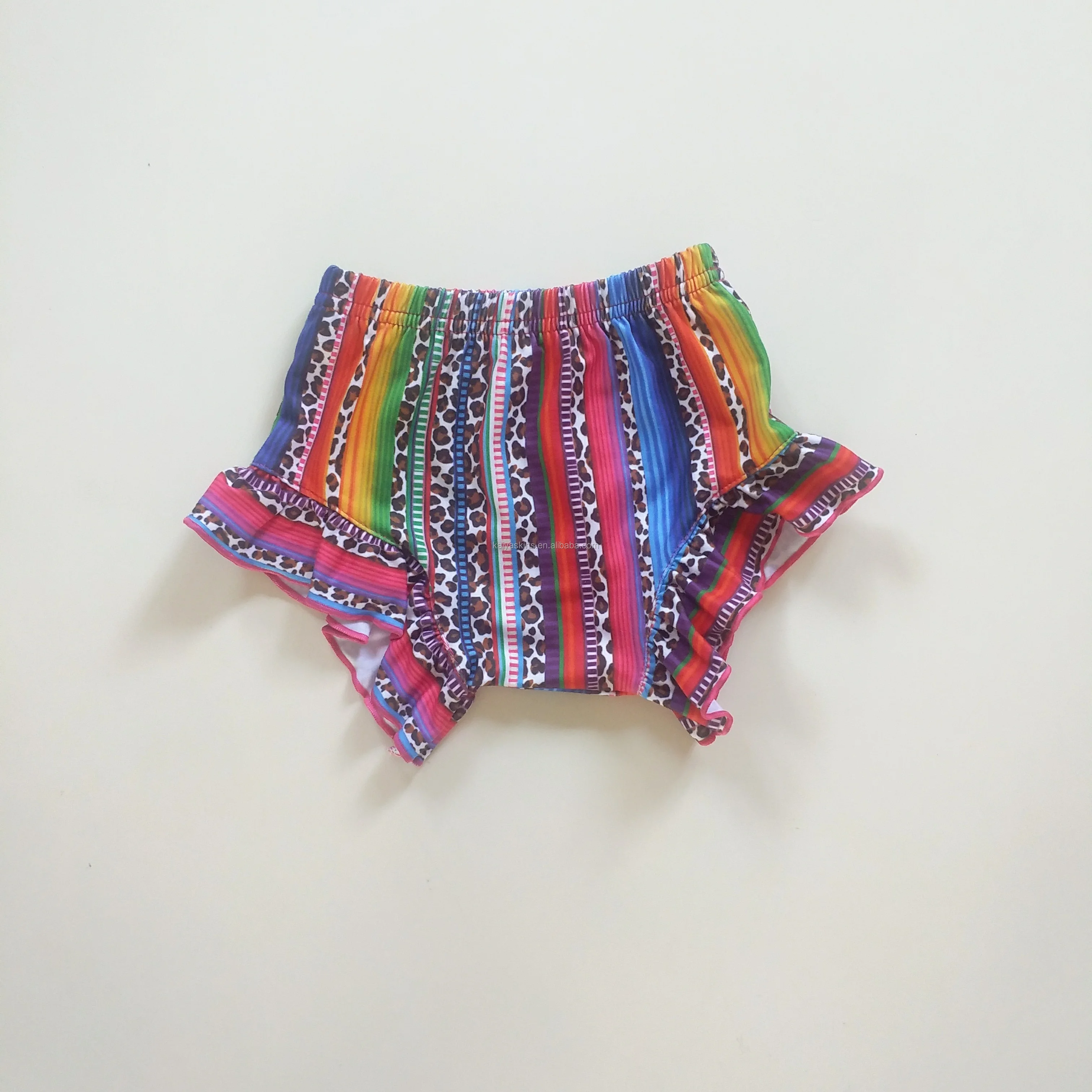 OEM Wholesale Multiple Colors Shorts Baby Ruffle Bummies Girls Clothing Set