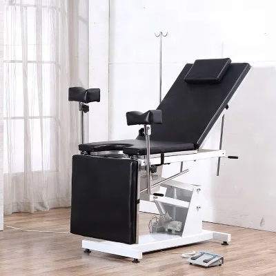 
Motor Control One-Button Lifting Foot Control Patient Treatment Gynecological Examination Bed Cosmetic Surgery Chairs for Sale 