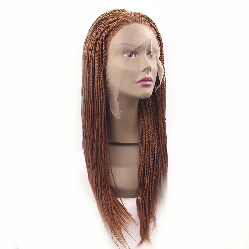 Cheap Human Hair Lace Front Wig Synthetic Wig Soft Dreadlocks Braids Wig