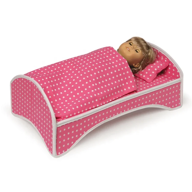 China toy manufacturer Plastic Baby Doll Crib Furniture Baby Toy Doll Bed