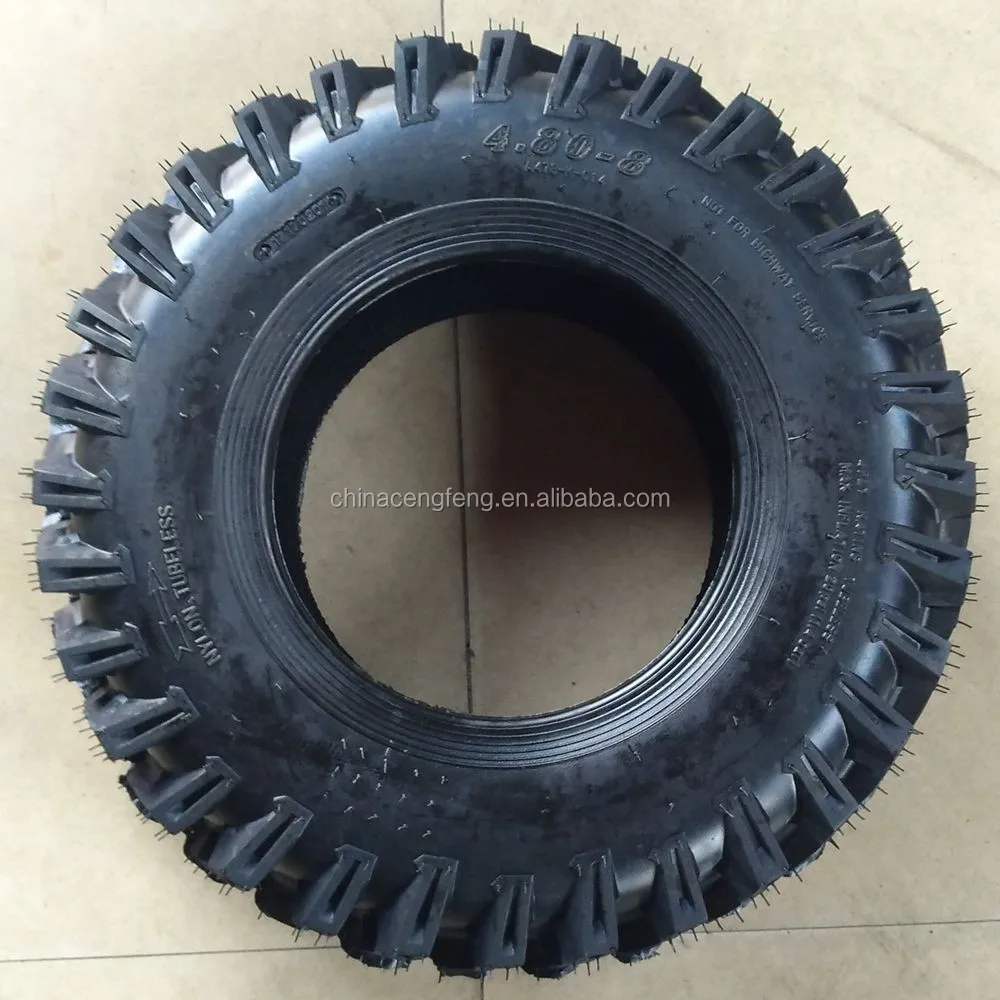 
Tubeless ATV cart tire 4.80-8 snow blower rubber wheel 4.00-8 thrower tubeless rubber tire 16x4.80-8 