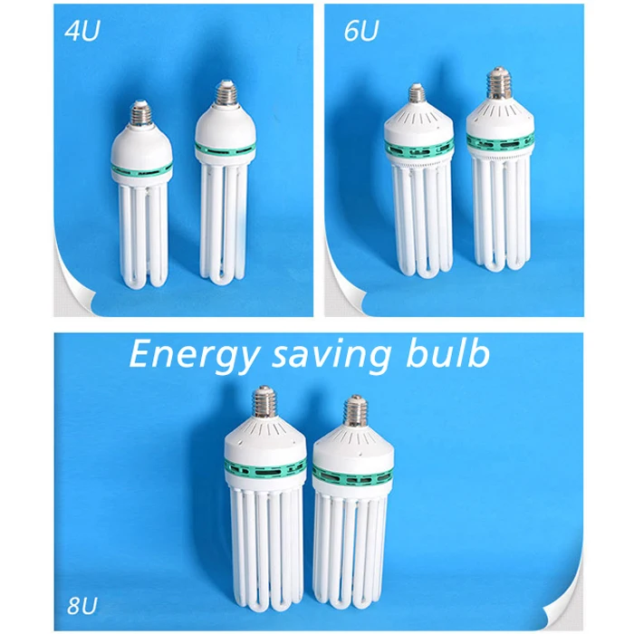 
wholesale half spiral e27 2u 18w cfl bulb energy saving light with skd parts raw material 