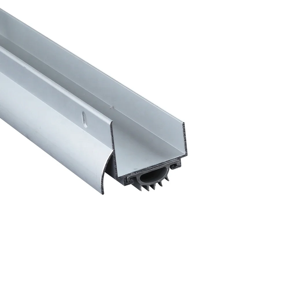 YDS106 Aluminum Door Bottom Shoes with Gray Vinyl Insert U-Type closet door shoe storage seal/Hardware