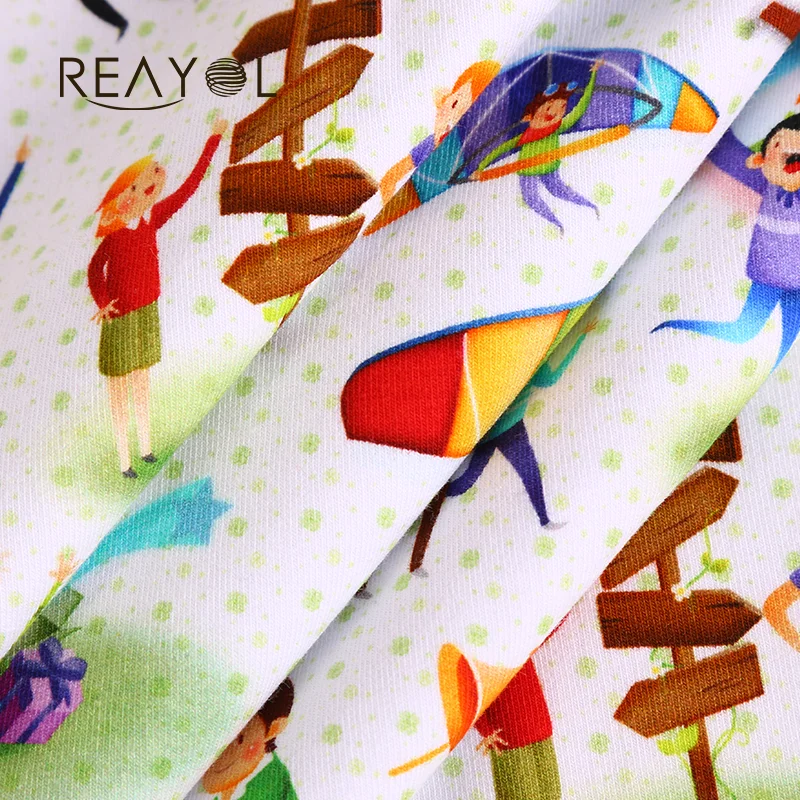 Selling shaoxing textile 95 cotton 5 spandex digital print stretch terry cloth fabric wholesale for garment