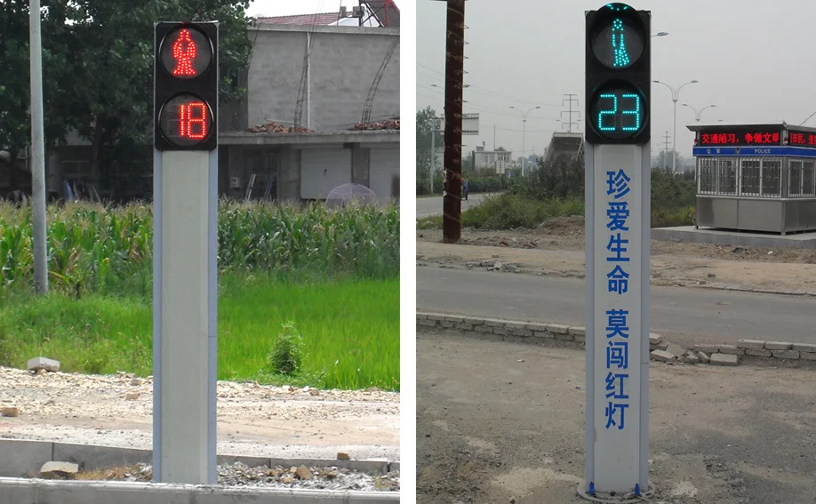 Shenzhen WDM 300mm Dynamic Pedestrian Pavement Traffic Signal Light Red Green with Countdown Timer