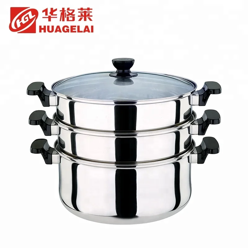 stainless steel stock food heating couscous pot steamer for sale