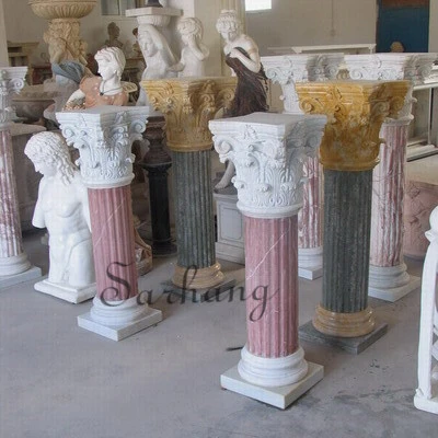Pink Marble Granite Column For Weeding Or House Pillars Designs