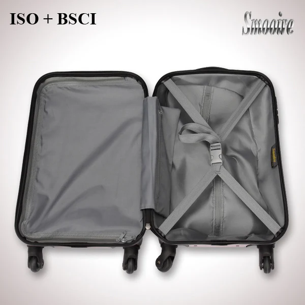 Ladies fashion pure PC luggage bag travel trolley