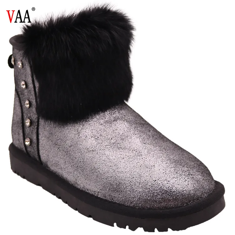 
CF-201 Free Samples Top Sale Winter Factory Ankle Length Genuine Leather Antiskid Flat Boots For Women 