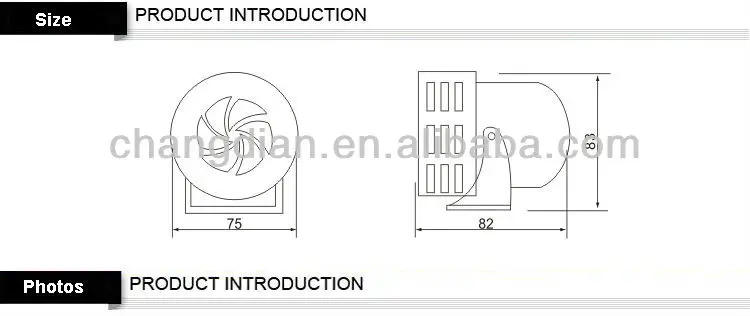 
MS190 Motor Siren Aluminum Alloy Mini 24v Industrial Alarm Electric Fire Alarm Siren For Factory 