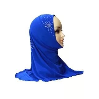 Новое поступление, Хрустальный пеньковый хиджаб для детей, милый детский хиджаб Amira