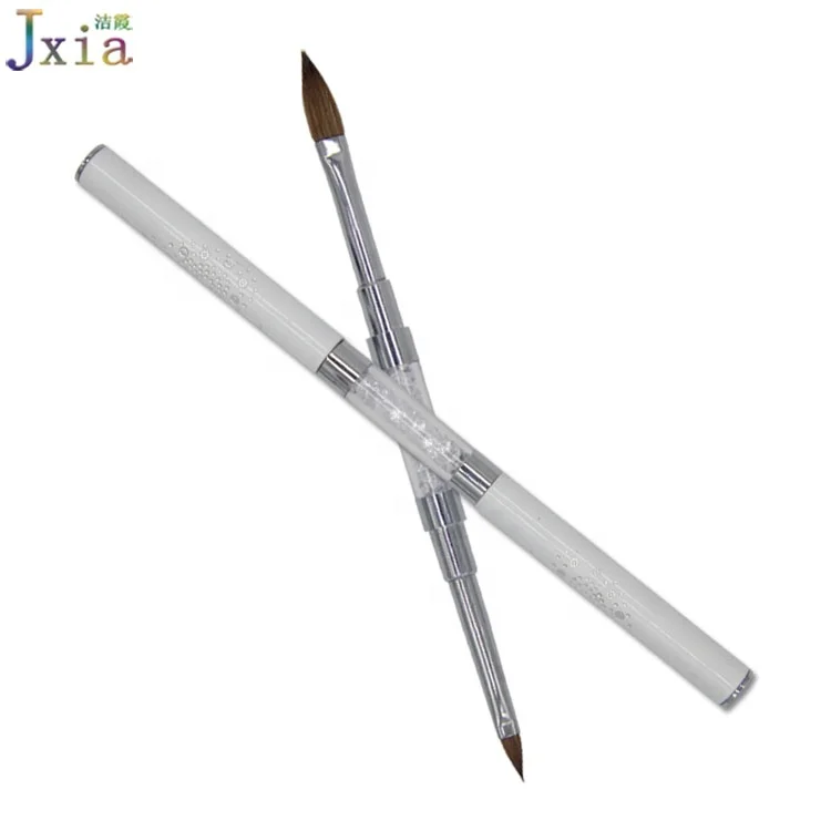 Professional 2 Side 100% Pure Kolinsky Hair 4# and 12# Acrylic Liquid Powder Carving Builder Nail Art Brush