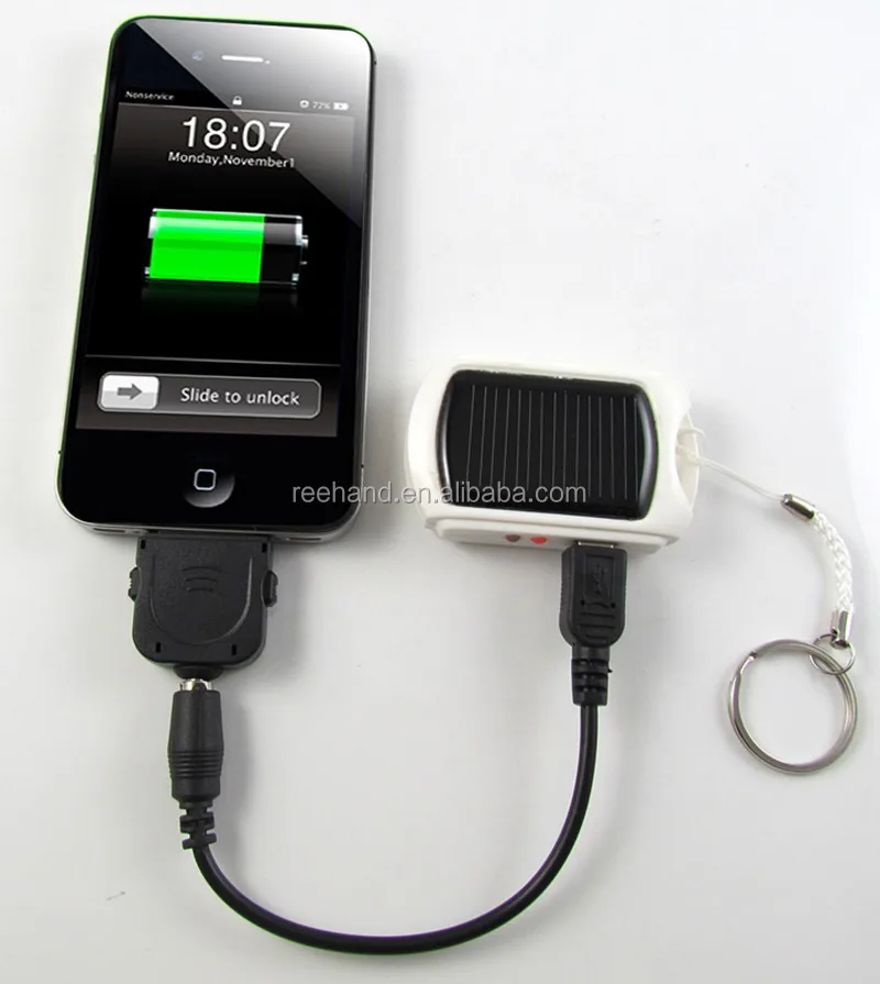 
Mini Keychain Solar Charger 410mah Solar Battery Power Bank for Samsung Galaxy S3 OEM ODM Accepted 