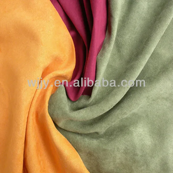 
100% polyester comfortable faux suede fabrics for upholstery 