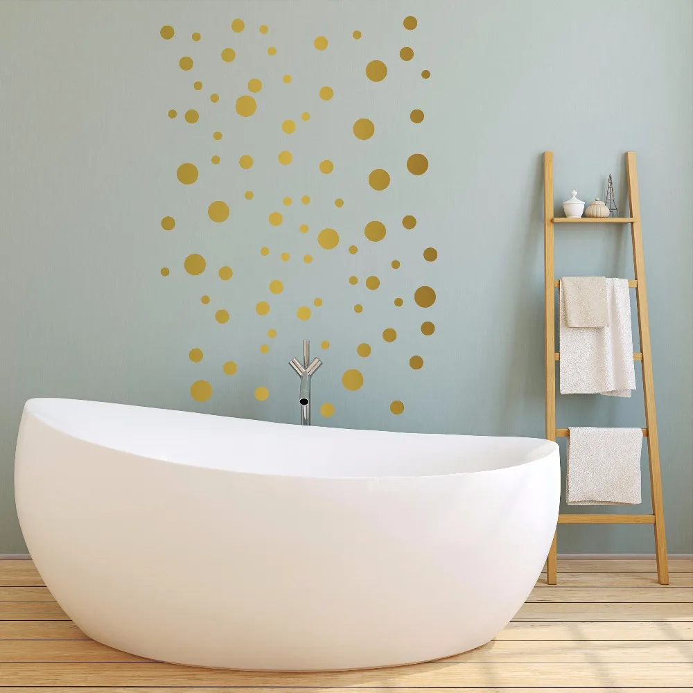 China Wholesale New Product PVC Vinyl Gold Dot Home Decoration bathroom Wall Tile Stickers