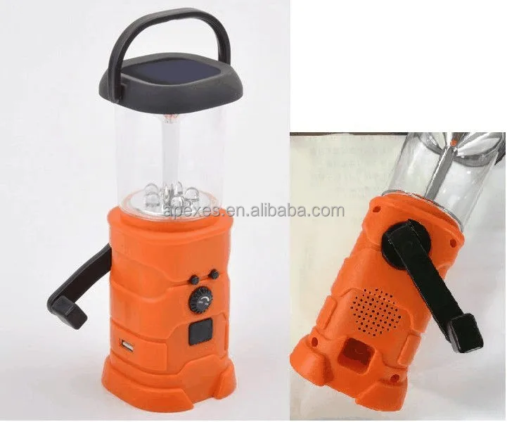Hot selling multi-functional dynamo solar lamp lantern with radio