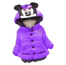 Hot !!! baby winter children Coats,New style Minnie long-sleeved coat girl’s warm coat baby jacket free shipping