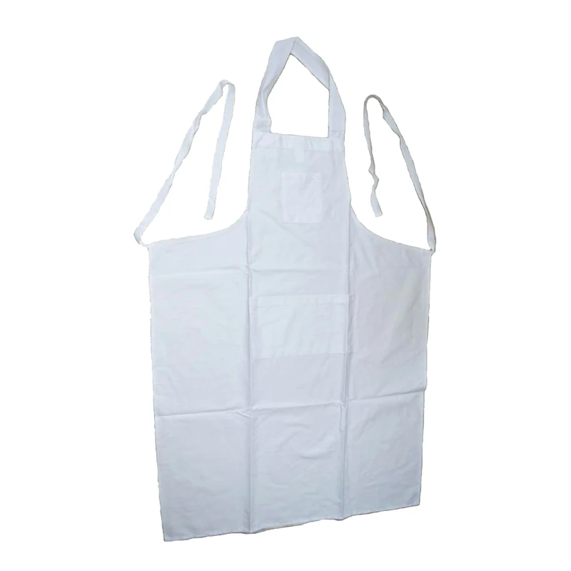 Women Men 100% Cotton Apron BBQ Chef Cooking Artist Water Drop Resistant Canvas Adjustable Kitchen Apron