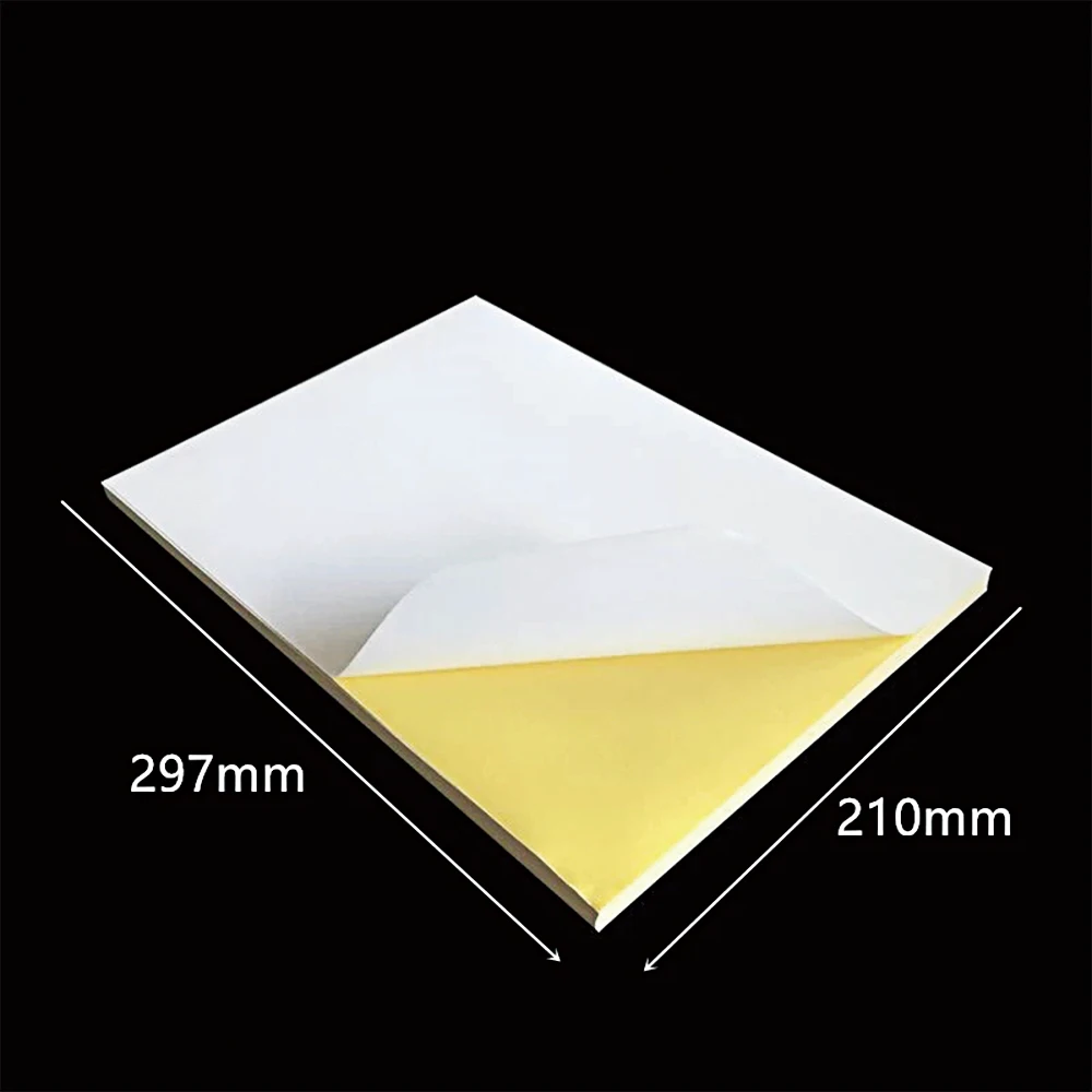 Custom Waterproof Color A4 Sticker Paper Adhesive Print Both Sides Sticker Paper A4 Factory From factory Sale