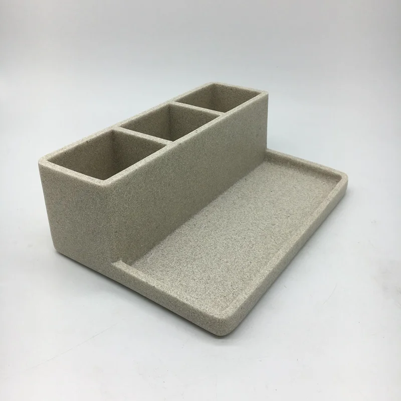 Polyresin sand stone home and hotel  bathroom accessory bath set
