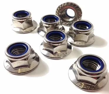 DIN985 ANSI Stainless steel 18-8 304 A2 316 A4 Hex Nylon lock Insert Nut