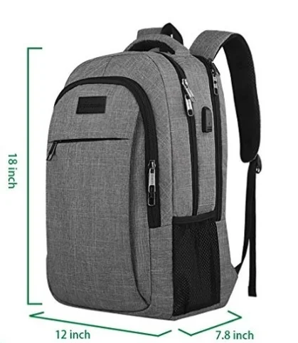 Travel Laptop Backpack,Business Anti Theft Slim Durable Laptops Backpack with USB Charging Port,Water Resistant College bag