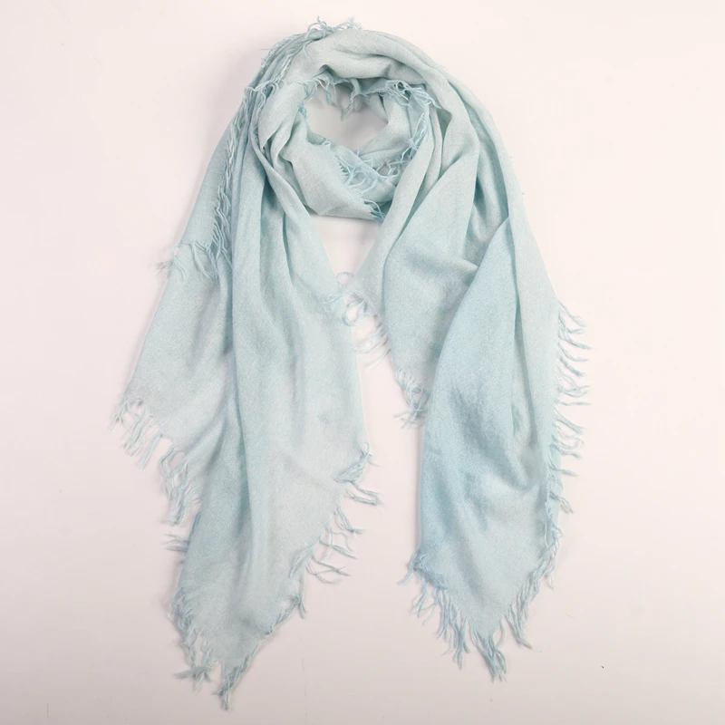 Made In Mongolia Winter Products 2023 Women 100% Pure Cashmere Scarf Fringed Cashmere Muffler Shawl