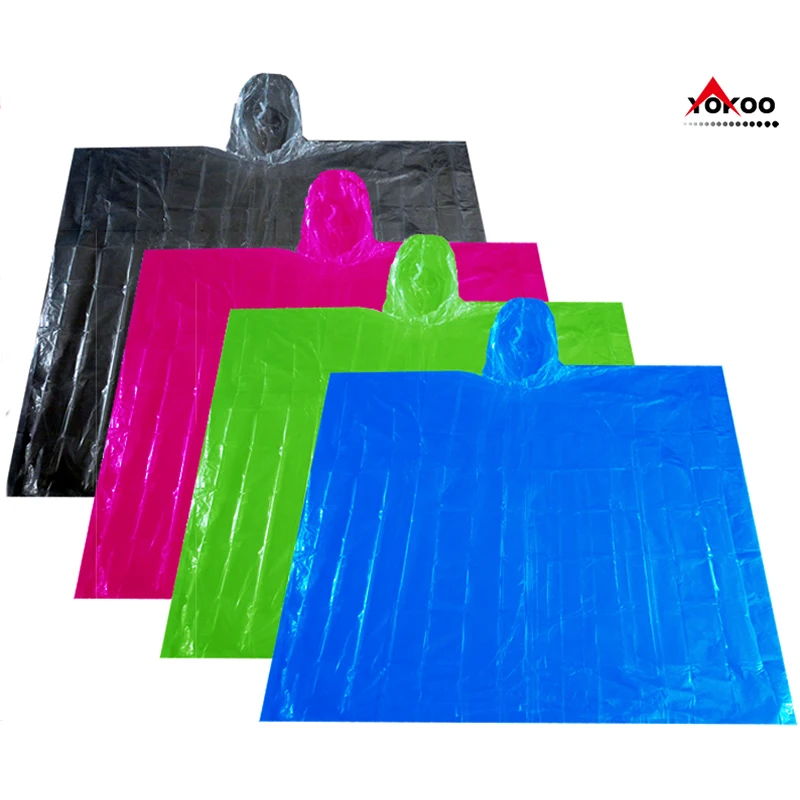 
LDPE disposable rain ponchos with custom logo printing for promotion 