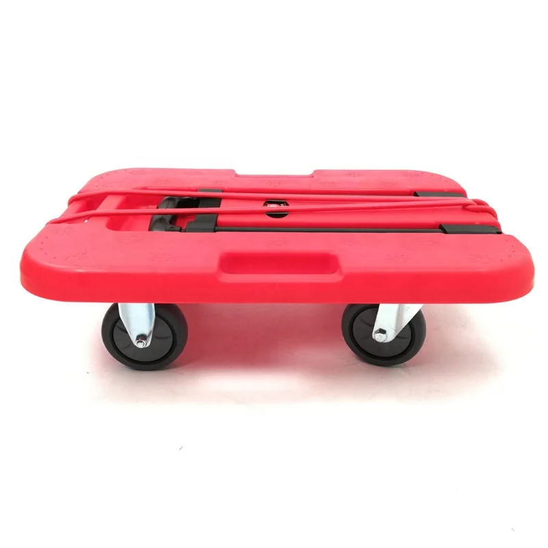 4-wheel Folding Luggage Cart Portable Shopping Trolley Folding Hand Truck Bearing 300 Kg/662 lbs Capacity