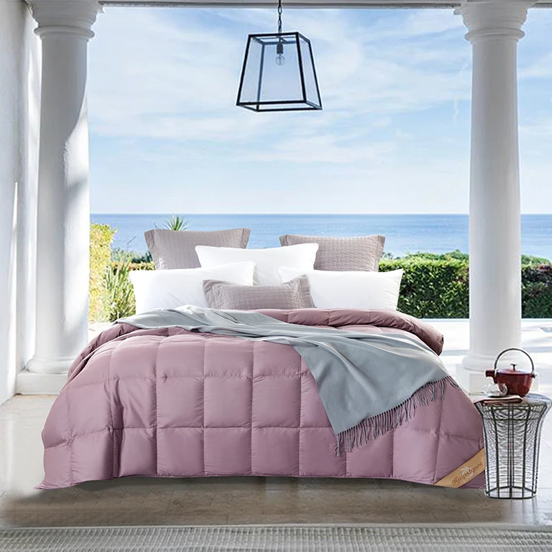 Duvet Comforter Solid Quilting Winter Blanket Multicolor Queen King Size Quilt Luxury Duck Goose Down 100% Washing Cotton 5 Sets