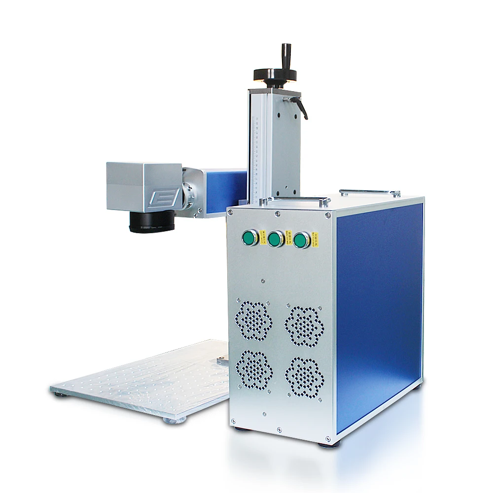 JPT MOPA M7 Color rotary metal Fiber Laser Engraving Marking Machine on tyre