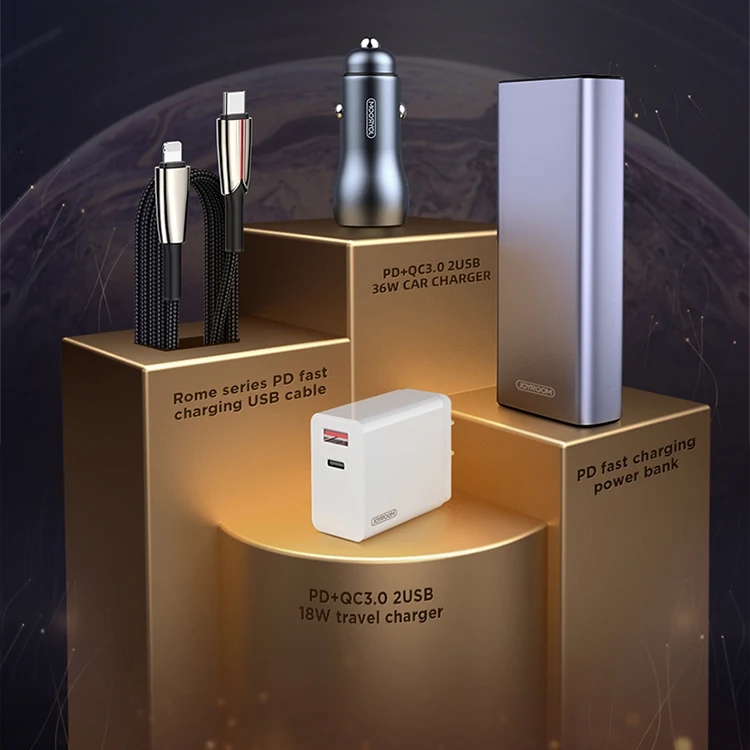 JOYROOM Super Charging Gift Set PD Cable car charger usb charger 10000 mah PD powerbank