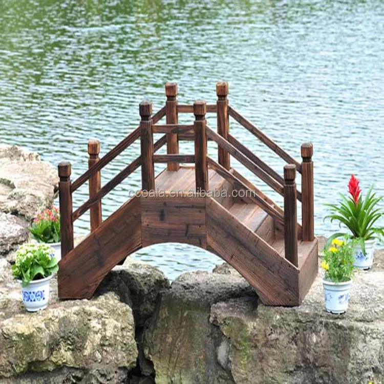 Miniature Fairy Garden Wooden Bridge Wooden Garden Bridge Garden Stream Yard Walkway