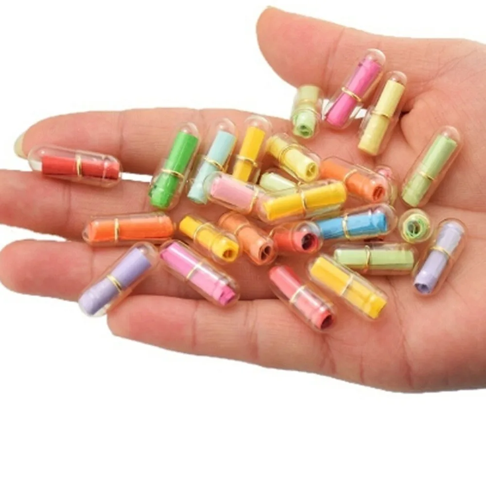 Message in a Bottle Capsule Letter Clear Pill