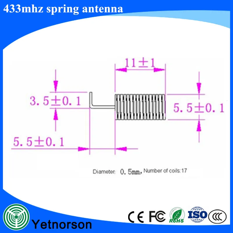 Wholesale 433MHz 868MHz Built-in Helical Coil Embedded Spring Antenna