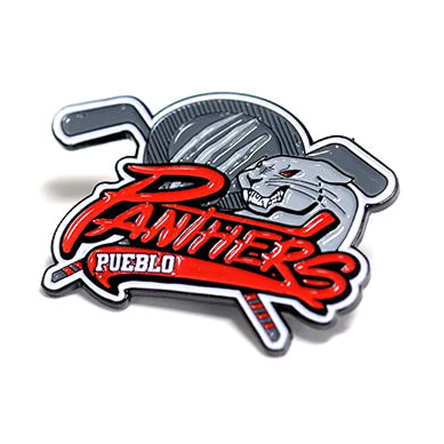 Custom men cool hockey player club hockey lapel pin