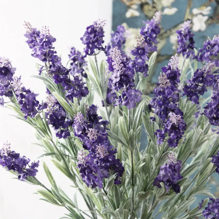 Shininglife Brand manufacturers wholesale Artificial  4 long stem provence lavender flower