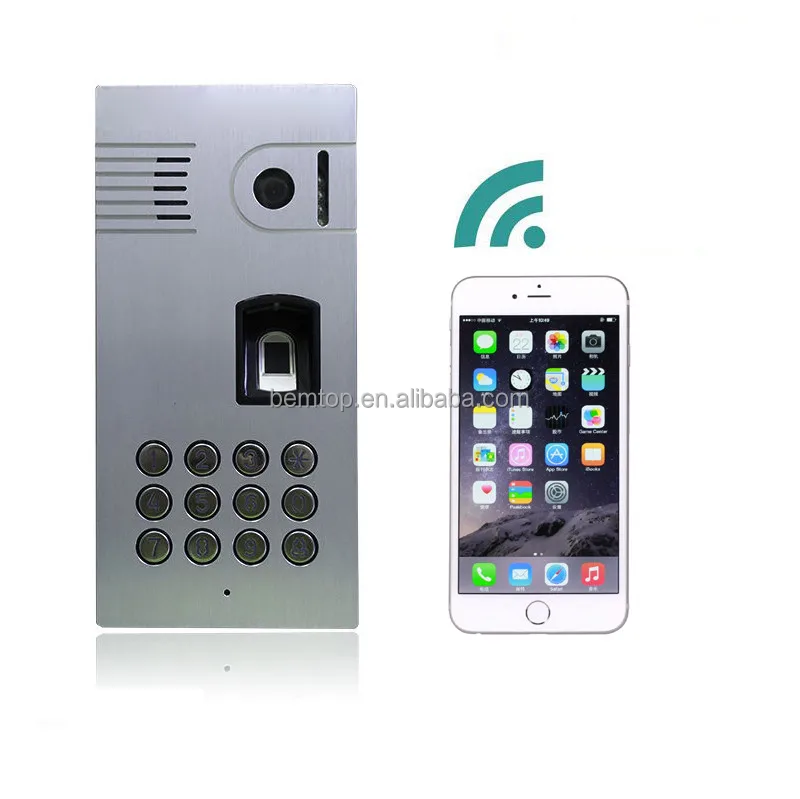 
720P HD Live Streaming Fingerprint & Code Access Smart IP WIFI Video Door Phone with IR Night Vision and Motion Detection Alarm 
