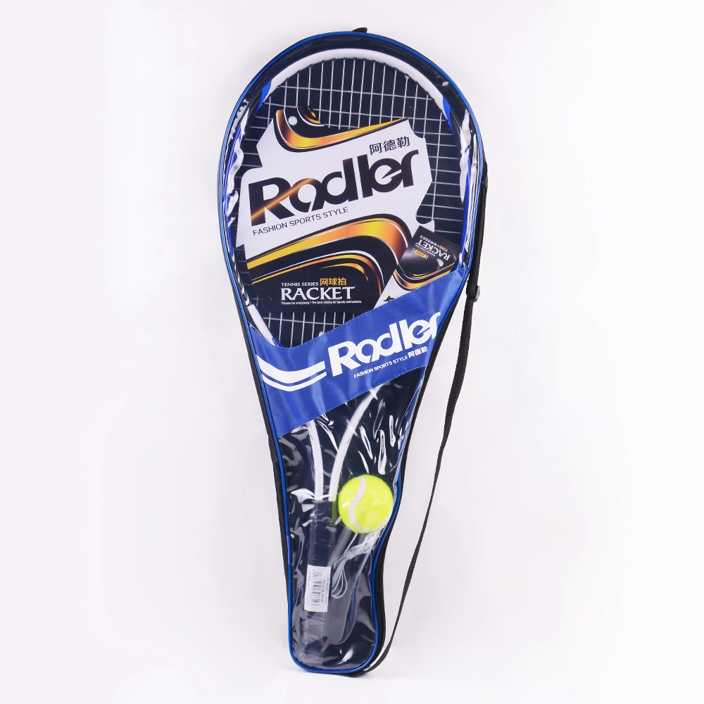 Factory custom provided tennis racket,Adult 27inch light weight 1/2palyers one-pcs tennis racquets sets with 1 tennis bag