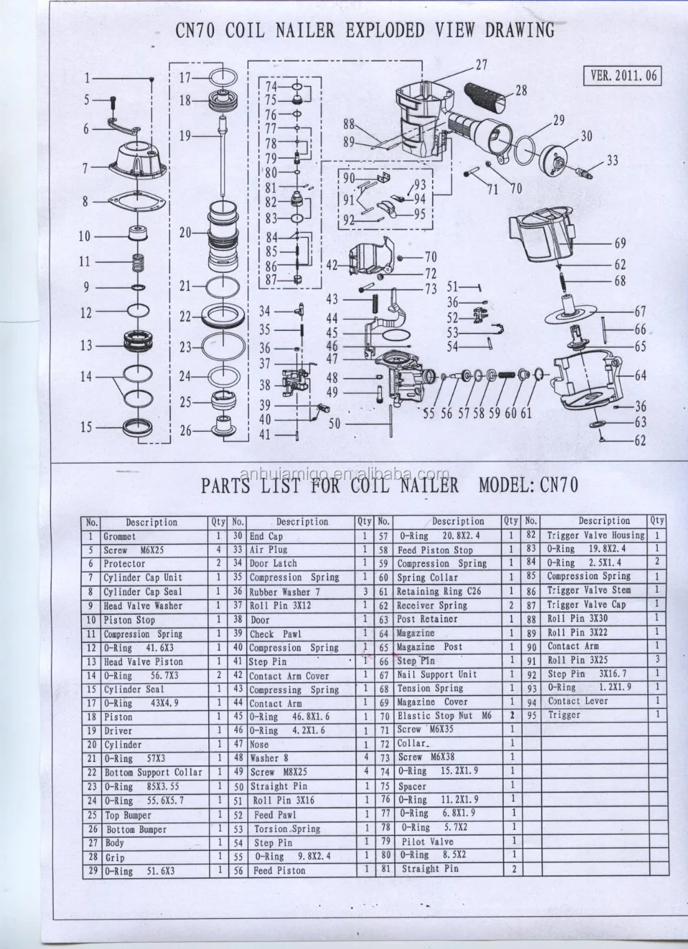MAX DESIGN AIR COIL NAILER CN55 CN70 CN80 CN90 CN100 PISTOLA