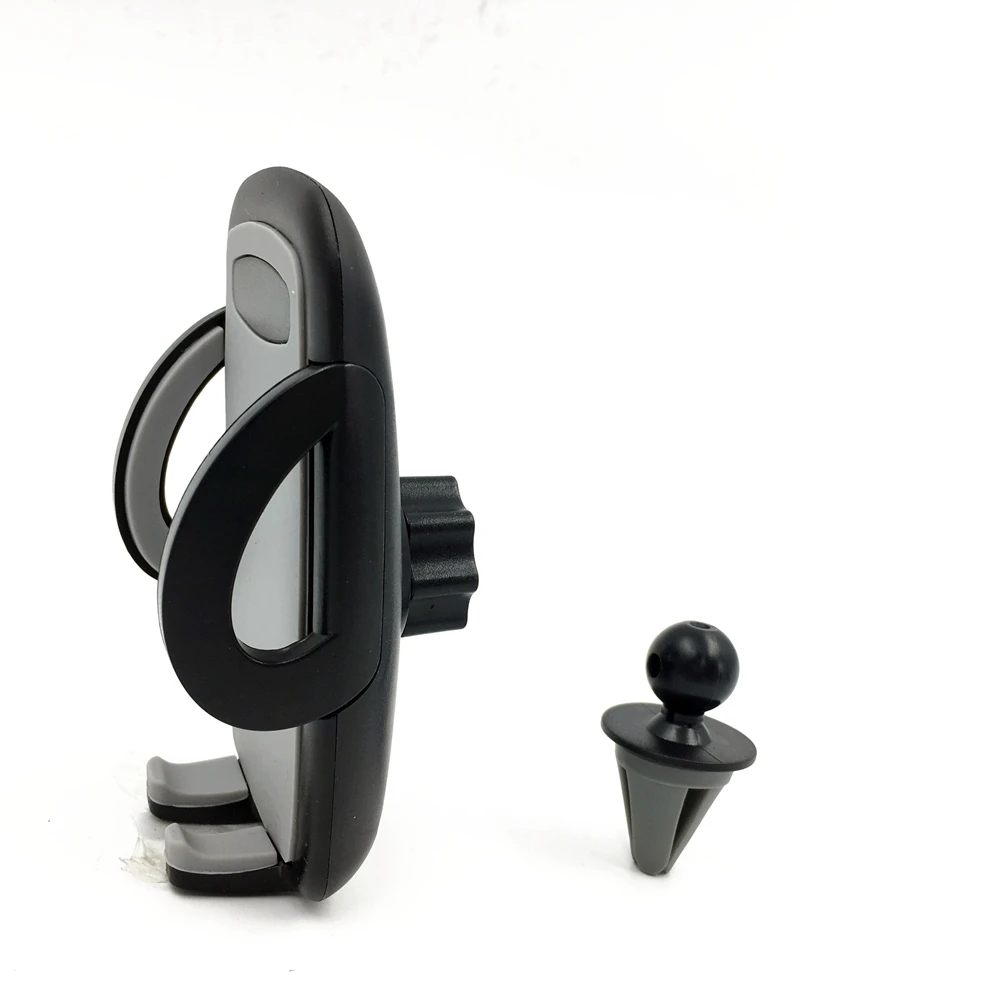 Mobile Phone Holder with One Button Release for Clamping on Car Air Vent