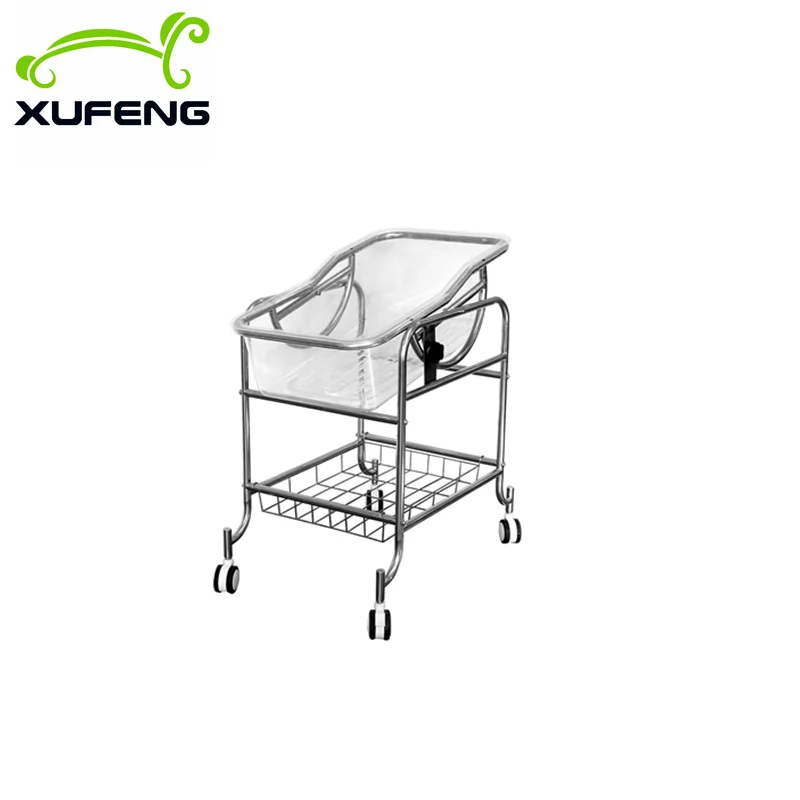 High quality Stainless steel baby bassinet/ baby crib/ Baby cot for hospital